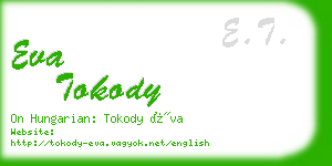 eva tokody business card